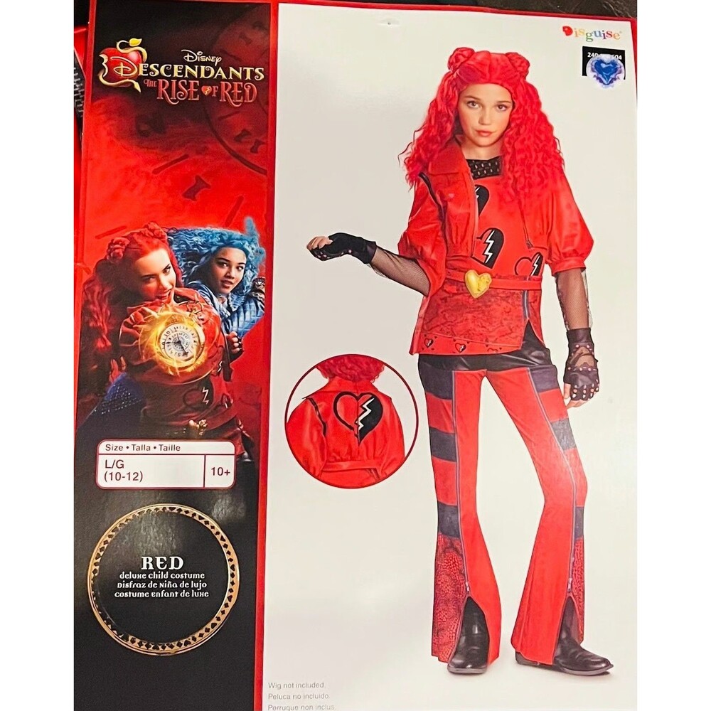 Disney Descendants 4 Deluxe The Rise Of Red Halloween Costume Large 10-12
